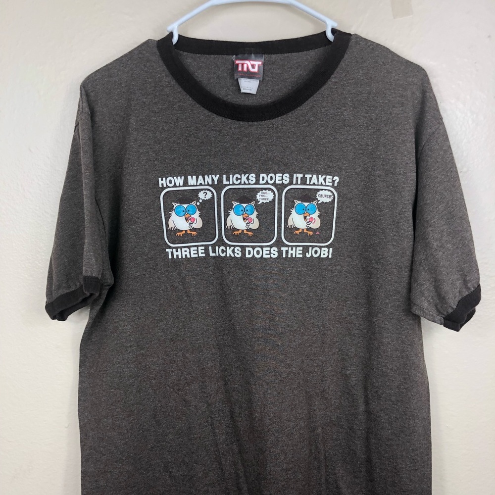 Heather Brown Tootsie Roll POP Graphic Tee Shirt M